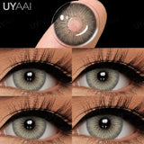 Qfdian  Color Contact Beauty Green Contact Lenses for Eyes Natural Lenses Blue Contacts for Women Eyes Makeup Gray/Brown Fashion