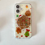 Qfdian Cartoon cute christmas shell magnetic for iphone 15promax 16 13 14pro 15 pro max 13pro 16pro 14 puppy stand holder phone case