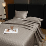 Qfdian 3Pcs Luxury Lyocell Cotton Soft Silky Embossing Quilted Bedspread, Bed Cover, Mattress Topper Coverlet, Bed Sheet, Pillowcases