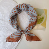 Qfdian  Printed fresh and sweet childlike style small square scarf for women spring and autumn new neck scarf sun protection scarf