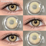 Qfdian  1 Pair New Color Contact Lenses for Eye Beautiful Pupil Fashion Blue Soft Lenses Gray Natural Contacts Yearly Cosmetics
