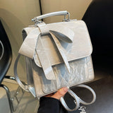 Qfdian  Fashion Luxury Design Bow Preppy Backpacks Korean All Match Chic Shoulder Bags Sweet Y2k Aesthetic Fashion Handbags Crossbody