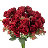 Qfdian  1 pc Artificial Flowers Silk Rose Bouquet Garden Home Room Table Wedding Bridal Bouquet Yard Outdoor Decora Diy Gifts Hot Sales