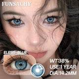 Qfdian  1 Pair Color Contact Lenses Beauty Eyes Pupils Fashion Makeup Beauty Cosmetics Soft Green Natural Brown Lens Yearly Use