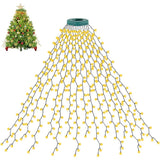 Qfdian  400LEDs Christmas Tree Toppers Lights String Holiday Fairy Waterfall Garland Lighs for Wedding New Year Party Home Party