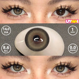 Qfdian  Color Contact Lens Black Lenses Natual look Brown Beauty Pupils Makeup Blue Contact Gray Eyes Women Cosmetic Fashion Lens