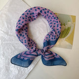 Qfdian  Printed fresh and sweet childlike style small square scarf for women spring and autumn new neck scarf sun protection scarf