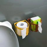 Qfdian Punch-free Toilet Paper Holder Bathroom Kitchen Tissue Box Wall-mounted Self-adhesive Storage Box Bathroom Bathroom Accessories
