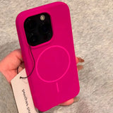 Qfdian Luxury Liquid Silicone Case For iPhone 16E 16 15 14 Plus 13 12 Pro Max 11 for Magsafe Magnetic Wireless Charging Shockproof Capa