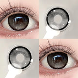 Qfdian  2pcs Cosplay Colored Contact Lenses Blue Purple Doll Eyes for Anime Halloween Makeup Soft Contact Lenswith Prescription