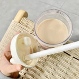 Qfdian  500/850ML Cute Pearl Milk Tea Straw Plastic Water Bottle With Cup Cover Women Large Capacity Juice Boba Milk Tea Cup Drop-proof