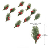 Qfdian  Mini Plastic Simulation Red Berries Bouquet Christmas Artificial Pine Needle Berry Home Party Decor DIY Craft Garland Decoration