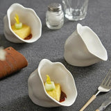 Qfdian  Flower Ceramic Bowl Heat-resistant Dessert Dish Sauce Sashimi Bowl Kitchen Dining Table Decoration Creative Styling Tableware