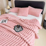 Qfdian  New Imitation Rabbit Plush Autumn Winter Warm Blanket and Pillowcase or Only Blankets Soft Warmth Throw Blanket for Sofa Lounger