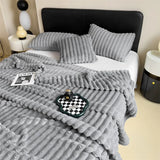 Qfdian  New Imitation Rabbit Plush Autumn Winter Warm Blanket and Pillowcase or Only Blankets Soft Warmth Throw Blanket for Sofa Lounger