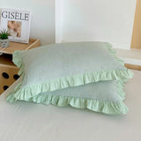 Qfdian  Cotton Lace Pillow Cover One Pair 48x74cm Pillow Core Inner Liner Washable Bedroom Decoration Pillow Case Bedding Accessories