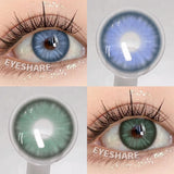 Qfdian NEW 1Pair Natural Colored Contact Lenses For Eyes Beauty pupillents Grey Pupils Brown Contacts New Cosmetic Eyes Makeup