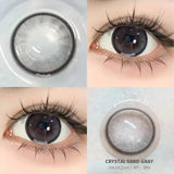 1 Pair/2pcs Fashion Natural Brown Lenses 14mm Colored Contact Lenses For Eyes Small Beautiful Pupil with Myopia Degree