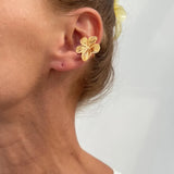 Qfdian  Vintage Flower C Shape Ear Cuff Silver Golded Starfish Shell Ring Clip Irregular Shape Minimalism C-shaped Ear Clip Travel