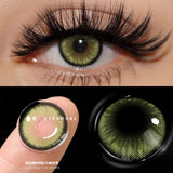 Qfdian 1 Pair Colored Contact Lenses for Eyes Blue Contact Lenses Yearly Beautiful Pupils Fashion Contact Lenses Green Lenses