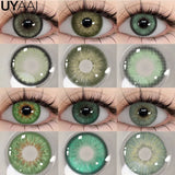 Qfdian  Contact Lenses Cosmetic Green Contact Lenses Makeup Colored Pupils Cosplay Lenses Cosmetics Beauty Woman Colored Lenses