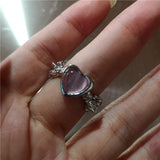 Qfdian Korean Fashion Cute Heart apple Star Geometric Open Metal Ring For Women Y2K Gothic Creative Charm Grunge Jewelry Accessories