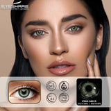 Qfdian 2pcs Natural Colored Contact Lenses For Eyes Blue Colored Contact Lens For Eyes Yearly Beautiful Makeup Contact Lenses