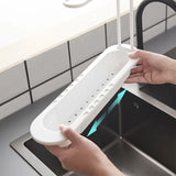 Qfdian Telescopic Sink Drain Rack Soap Sponge Holder Self Adhesive Kitchen Paper Towel Holder Punch Free Roll Kitchen Acces