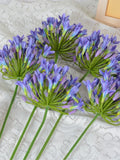 Qfdian  Luxury African agapanthus branch home table decoration silk artificial flowers Photo props hotel decor flores artificiales
