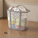 Qfdian  Foldable Mesh Laundry Basket Portable Storage Bag Space Saving Organizer for Clothes Home Travel Laundry Room Large Capacity