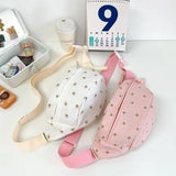 Qfdian  Japanese Ins Sweet Flower Print Women's Handbags All Match Kawaii Fashion Chest Bag Y2k Aesthetic Casual Shoulder Crossbody Bags