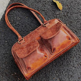 Qfdian Streetwear Fashion Women Purses and Handbags Office Lady Vintage All Match Shoulder Bags 2025 Casual Y2k Aesthetic Underarm Bag