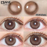 Qfdian 1Pair Natural Contact Lenses for Eyes Myopia Prescription Eyes Color Contact Lenses Beauty Pupil Yearly Use
