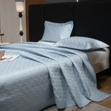 Qfdian 3Pcs Luxury Lyocell Cotton Soft Silky Embossing Quilted Bedspread, Bed Cover, Mattress Topper Coverlet, Bed Sheet, Pillowcases