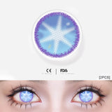 Qfdian 1pair Genshin Arlecchino Cosplay Color Contact Lenses Halloween Scary lens Softlens