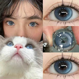 Qfdian 1 Pair High Quality Color Contact Lenses with Diopter Myopia Eyes graduated color Beauty Pupil Makeup Yearly