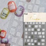 Qfdian 1pcs White 5D Pearl Lace Wave Lines Nail Art Stickers Elegant Exquisite Nail Decoration Decals DIY Self Adhesive Transfer Slider