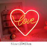 Qfdian  Led Neon Sign Crown Decorations Holiday Party Wedding Decoration Room Night Light Home Wall Bar Baby Girls Friends Birthday Gift