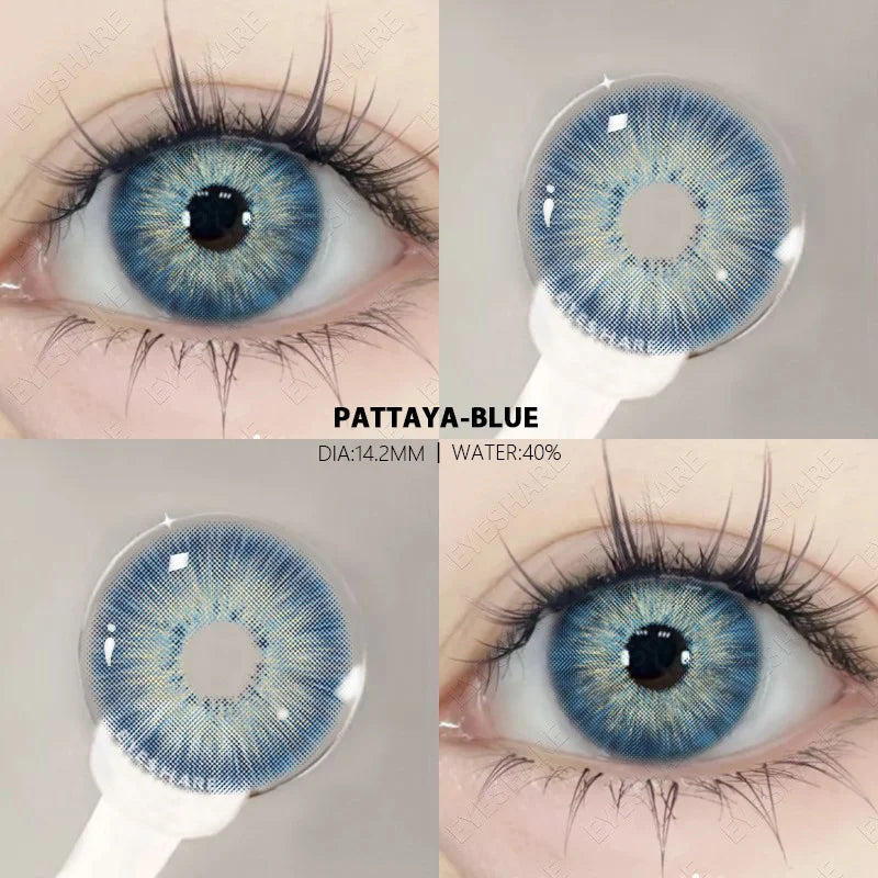 EYESHARE 1 Pair Natural Eye Color Lens Colored Contact Lenses for Eyes Blue Lenses Gray Eye Lenses Green Lenses Yearly Contacts