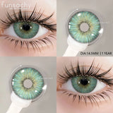 Qfdian 1 pair Colorcon Contact Lenses for Eyes Black Lenses Beautiful Cosmetic Pupil Blue Lenses Big Eyes Contacts Lens Yearly