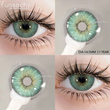 Qfdian   1 pair Colorcon Contact Lenses for Eyes Black Lenses Beautiful Cosmetic Pupil Blue Lenses Big Eyes Contacts Lens Yearly