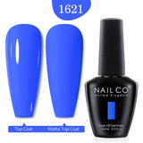 Qfdian  15ml UV Gel Nail Polish Semi Permanent Gel Varnish Enamel Brown Nail Gel Design Red Nails Art Nude Color Glitter Manicure