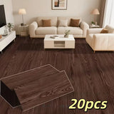Qfdian  20PC 15×40cm self-adhesive floor stickers, pressure-resistant, scratch-resistant and bedroom floor stickers