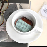 Qfdian  Mint Green Brown Diamond Grid Suitable For Airpods 4 Protective Case Airpods Spro3 Generation Headphone Cover Protective Case