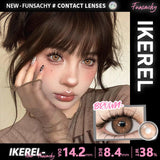 Qfdian  1 Pair Colored Contact Lenses Eye Color Lenses Natural Lenses Pupils Brown Blue Grey Fashion Lens Yearly Cosmetics Lens