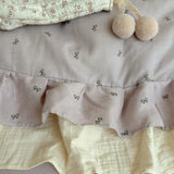 Qfdian  Korean Princess Style Bed Linen Set Bowknot Print Ruffles Duvet Cover Pillowcase Bedsheet Bedclothes Home Soft Bedding Set