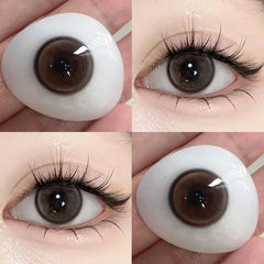 YIMEIXI New Colored Lenses 2 Pcs Blue Color Contacts for Eyes with Myopia 0~-8.00 Fashion Brown Beautiful Pupils Korean Lenses