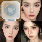 Qfdian  2PCS Colored Contact Lenses Gilding Prescription Contact Lenses Cosmetics Eye Color Fashion Pupils Myopia Violet Lenses