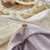 Qfdian  Ins Princess Bedding Set Soft Washed Bed Sheet Set Twin Queen Size Duvet Cover Set No Filling With Pillowcases Bedroom Decor