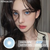 Qfdian  1pair Colorcon Contact Lenses Green Color Lens Natural Brown Eye Contacts Gray Pupils Beautiful Cosmetic Yearly Lenses